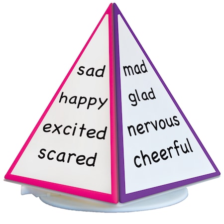 Sensational Classroom Spin + Write Pyramid Rotating 4-Sided Dry-Erase Board 626691